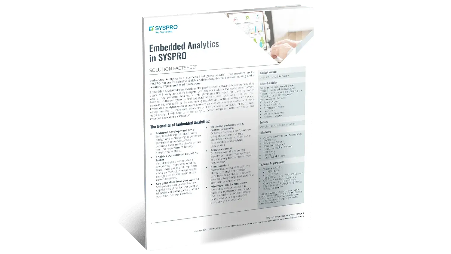 Embedded Analytics - ERP Software System