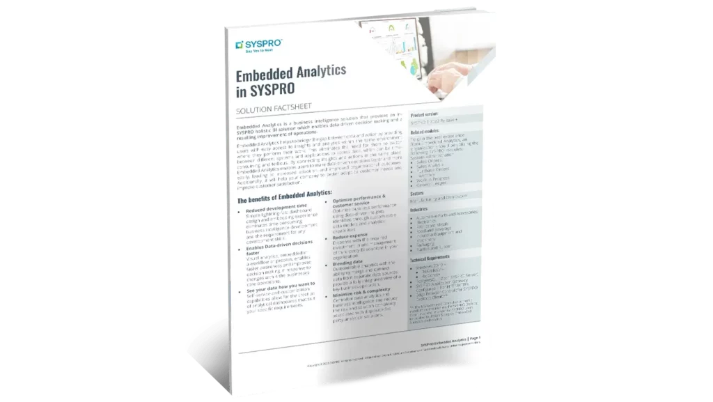 Embedded Analytics - ERP Software System